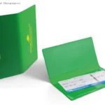 Porta documenti in plastica colorato personalizzabile due tasche trasparenti