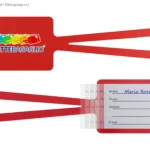 Etichetta colorata con tasca trasparente