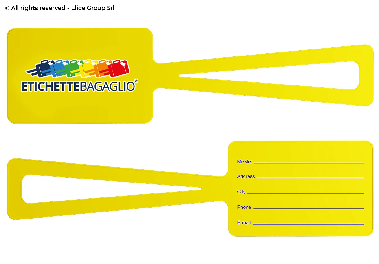 Etichetta valigia ultra resistente doppio materiale