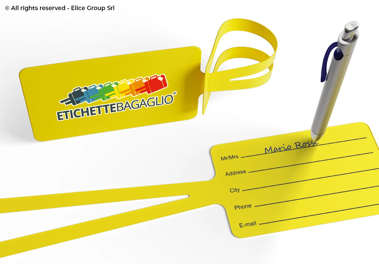 Etichetta valigia ultra resistente doppio materiale - immagine 2