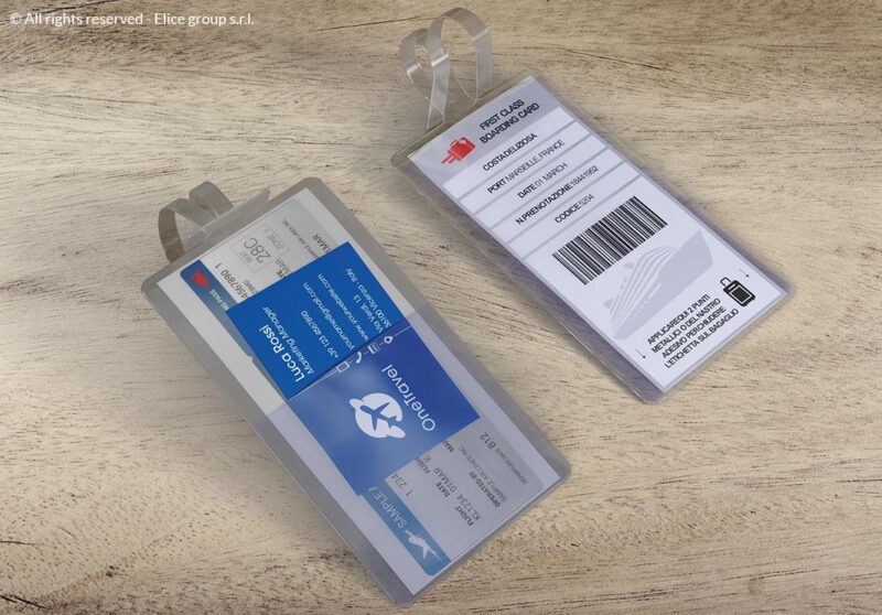 6 Etichette Valigia Trasparenti COCOMAX Per Crociere E Viaggi – In PVC Impermeabile Con Chiusura Zip E Passanti In Acciaio