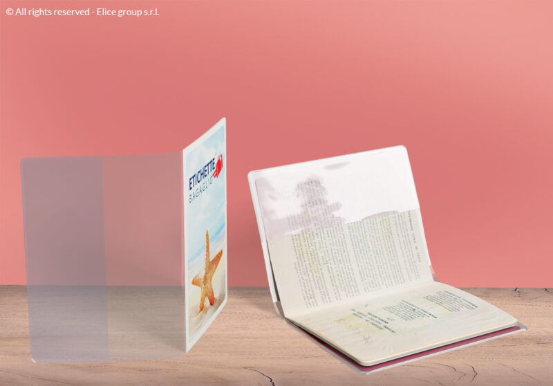 copertina porta passaporto trasparente stampa digitale a colori