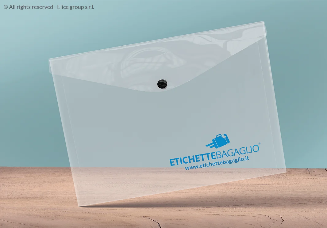 Cartellina porta documenti in plastica Trasparente per formato A4