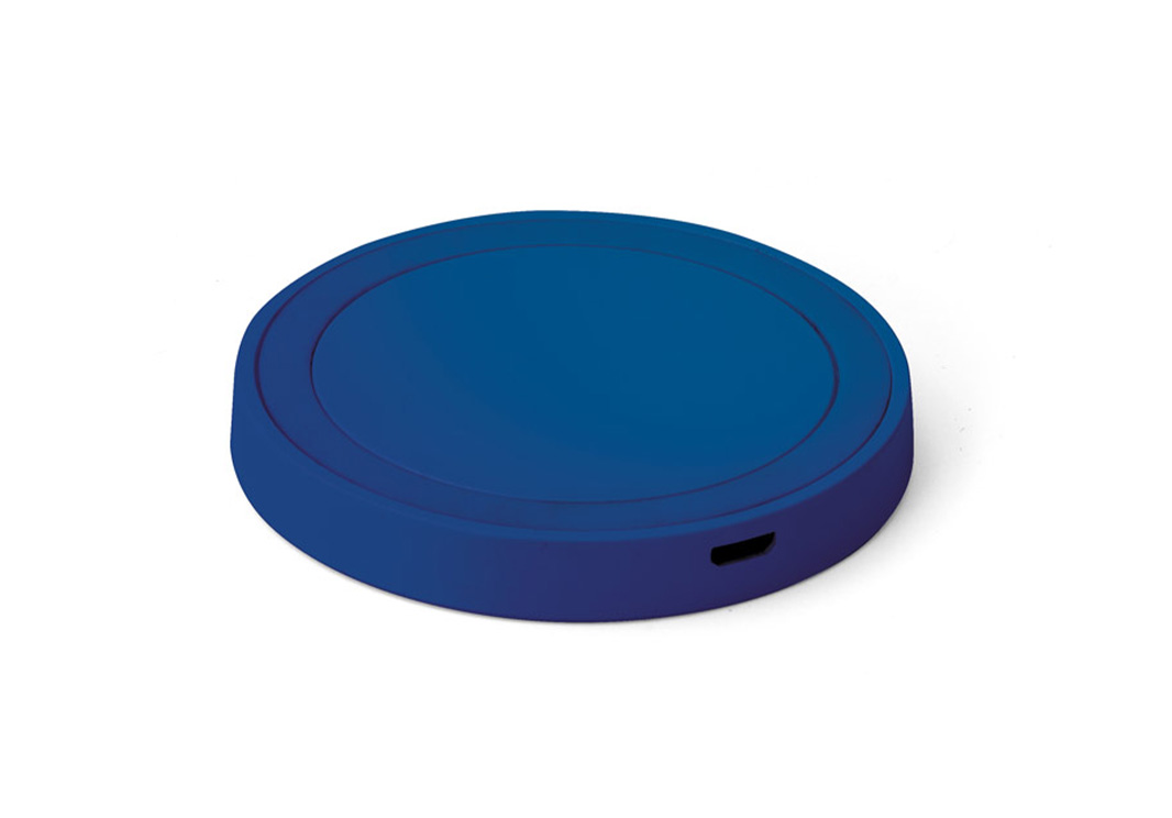 Caricatore wireless in silicone blu