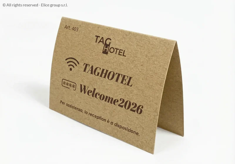 Cartellino informativo per hotel piccolo 10x7,5 cm