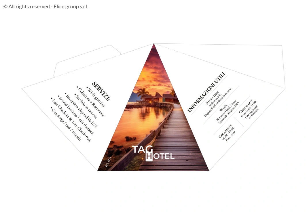 Cartellino informativo per hotel a piramide - immagine 4