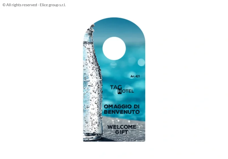 Cartellino per bottiglie con Chiusura Stretta