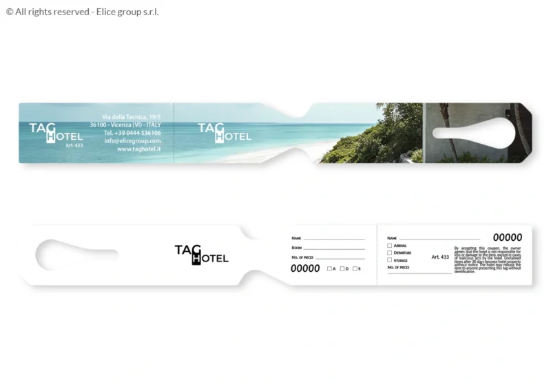 Etichetta bagaglio hotel