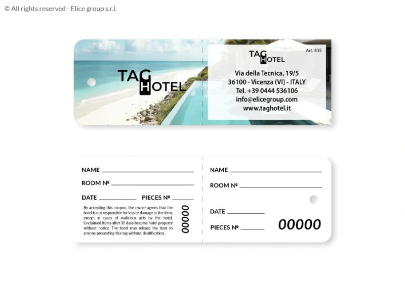 Etichette Bagaglio Rettangolari 15x5 cm