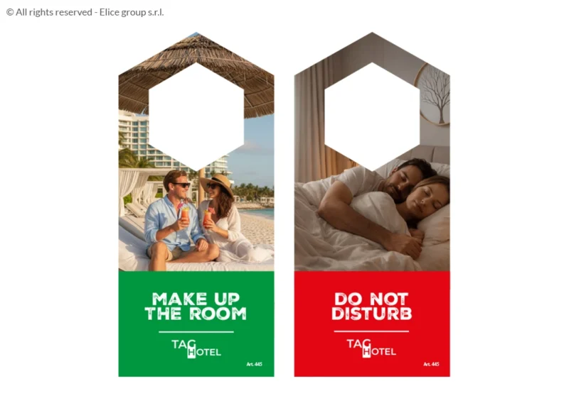Cartellino non disturbare esagonale