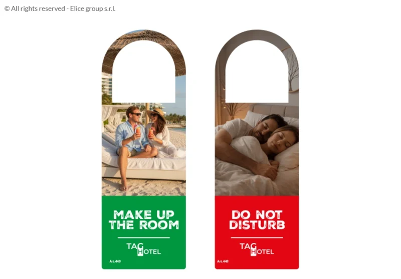 Cartellino non disturbare con finestra