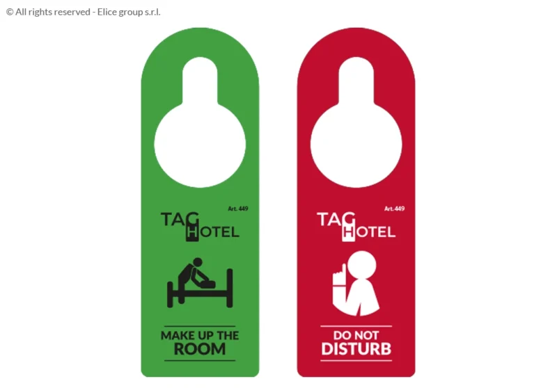 Cartellino non disturbare PVC foro piccolo