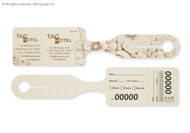 Etichetta Bagaglio Hotel con numero progressivo